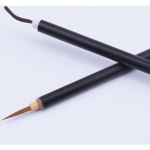 Watercolor traditional Chinese painting fine brushwork tick line writing brush and non-glared leaf tendon pen Yiwen pen fly head