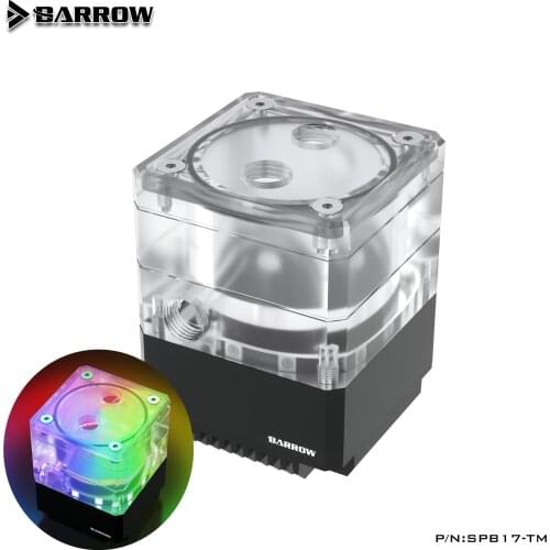 Barrow Mini DDC PWM Pump For ITX Case 17W Metal Shell PWM speed control type, Pump box integrated LRC 2.0 ARGB SPB17-TM