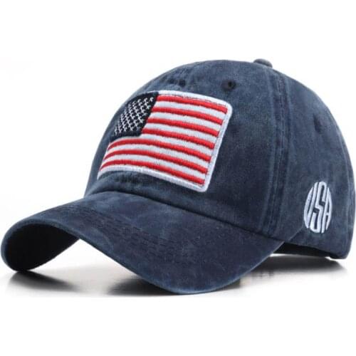 Doitbest 2020 washed 100% cotton baseball cap hat for women men mom dad hat American flag outdoor sports caps snapback
