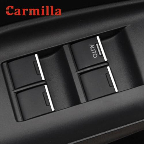 Carmilla Car Styling Door Window Lifter Sequins Trims ABS Plating Chrome Trim Sticker for Honda N-Box Nbox 2012 - 2021 Protector