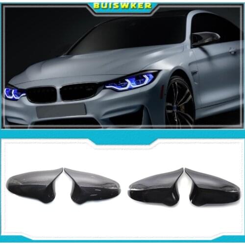 Rearview Mirror Covers For BMW F80 M3 F82 F83 M4 2015-2018 ABS Carbon Fiber Gloss Black