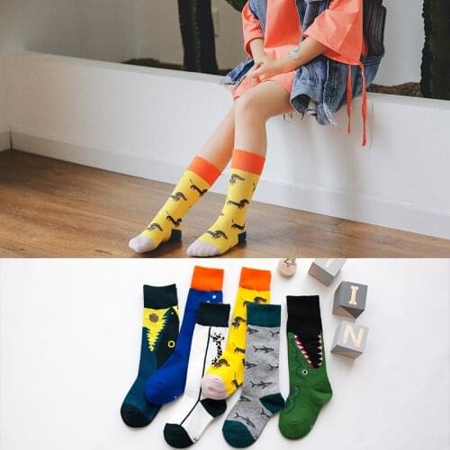 Baby Socks High Quality Knee High Cute Cotton Leg Warmer Kids Winter Socks Cartoon Printted Tube Socks Toddler Girls Socks 2-7Y