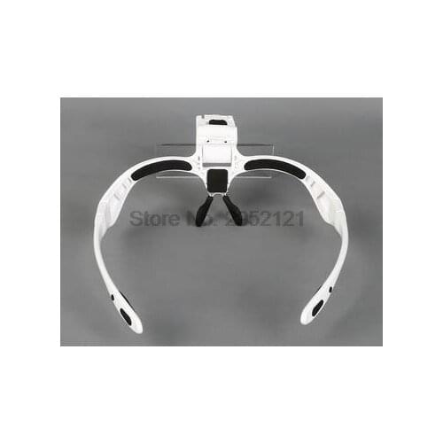 By dhl or ems 50sets 1.0X-3.5X Bracket Headband Magnifier Loupe with 2 LED Lights Lamp Eye Magnification eyelash tool new
