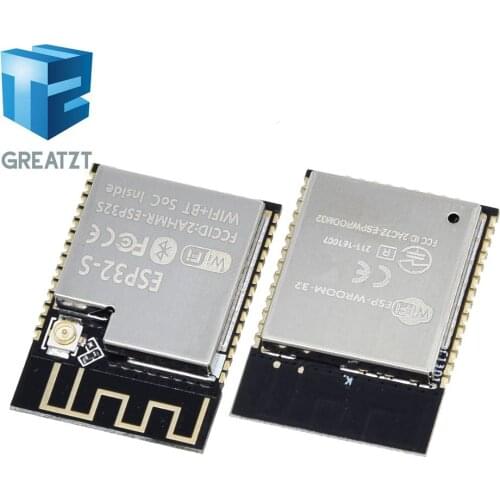 GREATZT ESP32 ESP-32 Wireless Module ESP32-S ESP-WROOM-32 ESP-32S with 32 Mbits PSRAM IPEX/PCB Antenna with 4MB FLASH