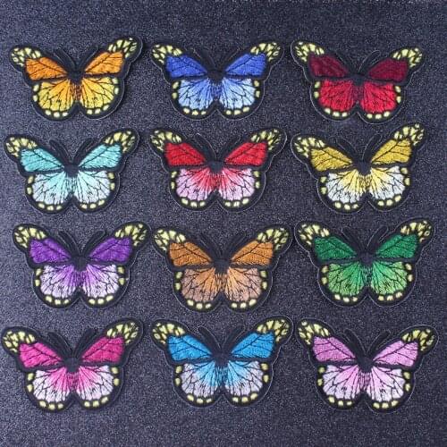 Exquisite 12-Color Embroidery Butterfly Patch Patch Cloth Clothes Bag Decoration Patches Embroidery Diy Clothes Ironing Stickers