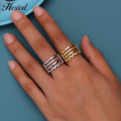 Hesiod Adjustable Zirconia Fashion Simple Ring for Women Wedding Dinner Party Show Anniversary Gift Jewelry