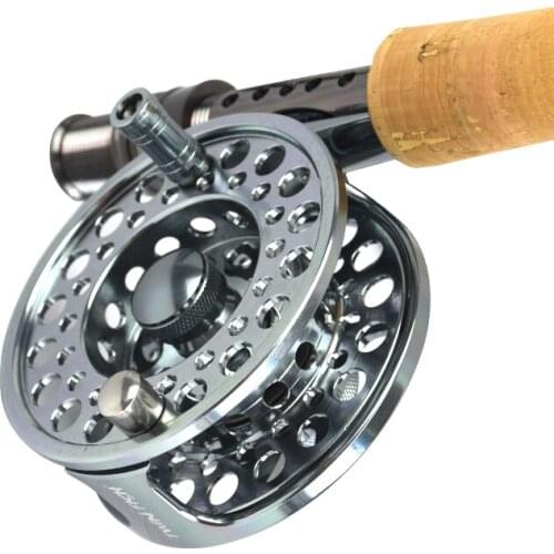 Fly Fishing Reel 3/4 5/6 7/8 9/ Lightweight CNC-machined Cut Large Arbor Aluminum Left/Right Hand-Changed Fishing Reel Hot Sell