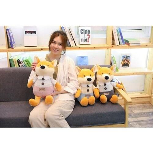 Lovely cartoon fox plush toy about 40cm soft doll pillow birthday gift h0857