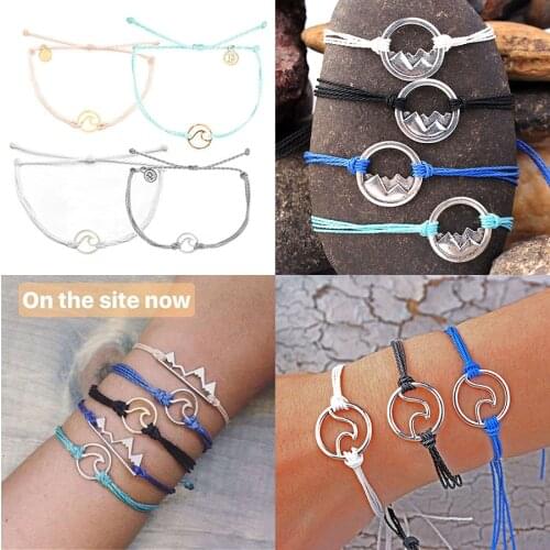 2018 Fashion Boho Beach Jewelry New Handmade Weaving Wrap Bracelet Men Pulseira Feminina Hombre Charm Bracelets For Women Men