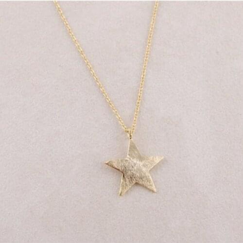 10 PCS fashion gold necklaces isometric pentagram necklace pendant necklaces for women