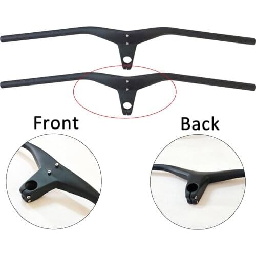 2020 New ZNIINO black matte Full T1000 Carbon fiber integrated MTB Bicycle Handlebar bars with stem 800mm