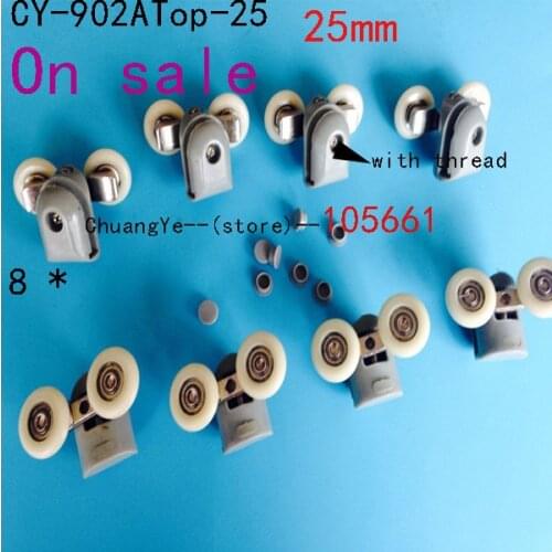 On sale Set of 8 top Shower Door Rollers Wheels Pulley Runners Roller "Rolli"25mm