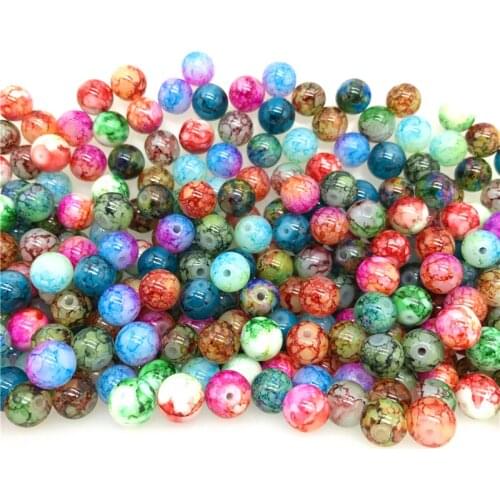 4mm 6mm 8mm 10mm Mix color Glass Round Loose Beads For Bracelet Earrings Charms Necklace Beads DIY Jewelry Making
