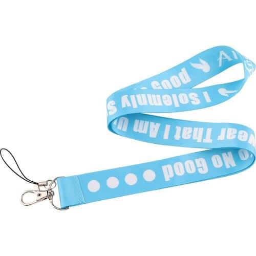 CB876 Movie Blue Lanyard Neck Strap for Key ID Card Cell Phone Straps for USB Badge Holder DIY Hanging Rope Strap