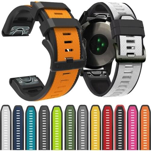 20mm 26mm watch Strap For Garmin Fenix 6 Forerunner 935 945 Silicone Wristband For Garmin Fenix 6X Pro 5X Strap Watchband