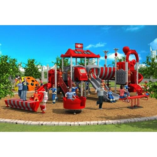 CE,ISO,TUV professional EXPORTED outdoor playground garden slide fire control type children play equipment YLW-OUT171034