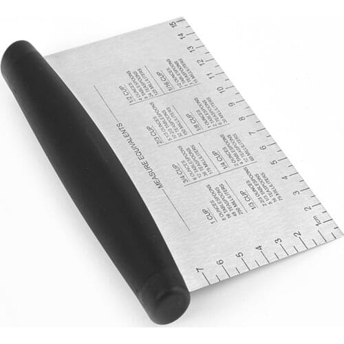 1 Pcs Multi-Purpose Bench Scraper Stainless Steel Pizza Dough Scraper Chopper Dough Cutter for DIY Bread and Pizza Dough Tool