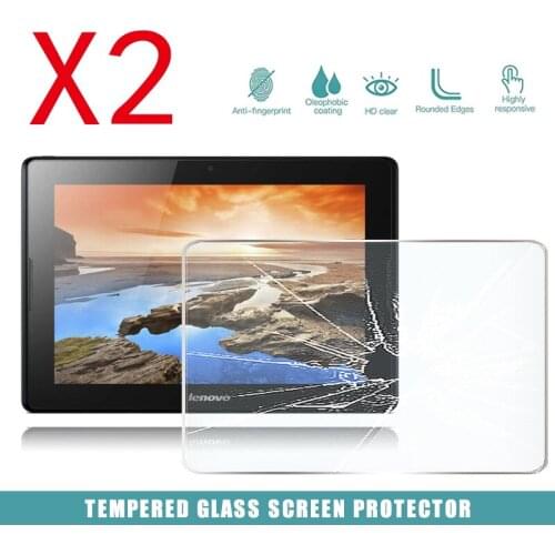 2Pcs Tablet Tempered Glass Screen Protector Cover for Lenovo A10-70 A7600 Tablet Computer Anti-Scratch Explosion-Proof Screen