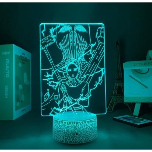 Acrylic Led Night Light Anime Figure Attack on Titan The War Hammer Titan for Bedroom Decor Light Titans attack
