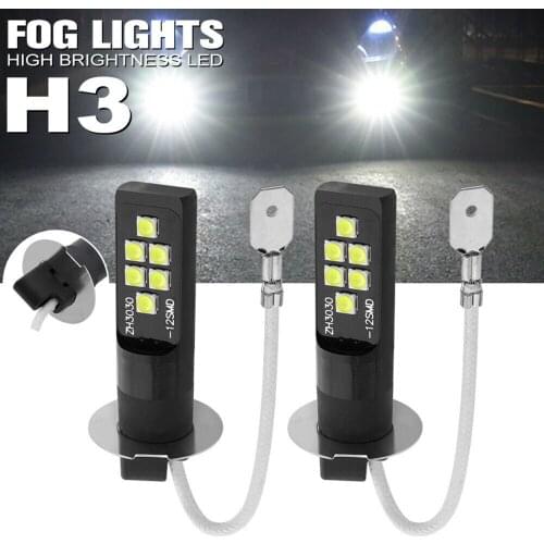 Car LED Fog lights 80W Pair Headlight Bulbs H3 LED Bulb 6000-6500K DRL Driving Lamp