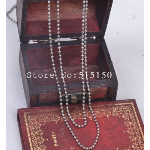 Hot Sale Wholesale 316L Stainless Steel Bead Chain Necklaces For Men & Women Fashion Jewelry You can choose the length