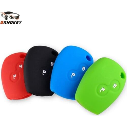 Dandkey 20X Silicone Car Key Cover Case 3 Buttons for Renault Clio Scenic Megane Duster Sandero Captur Twingo Modus Remote Key