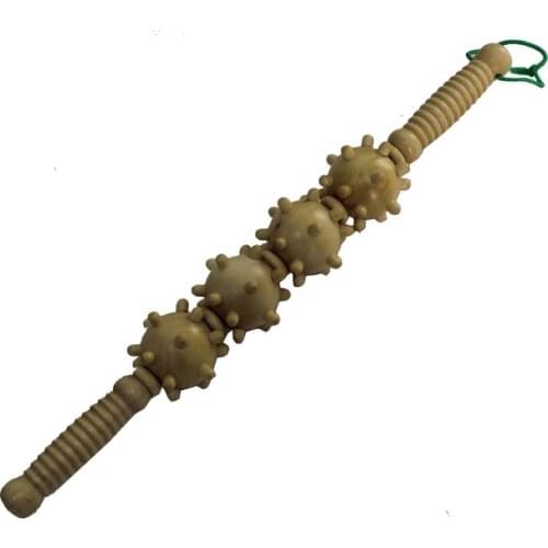 Wood Pain Relief Massage Tool-18 Inches Anti Cellulite Blaster Fascia Remover Muscle Roller Stick Combo for Cellulite Reduce