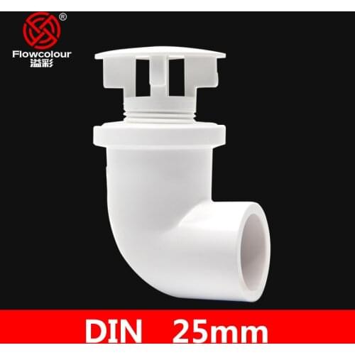 Flowcolour UPVC 25mm Elbow Force Drain Coupling Aquarium Tank Garden Irrigation Water Pipe Adapter Fittings