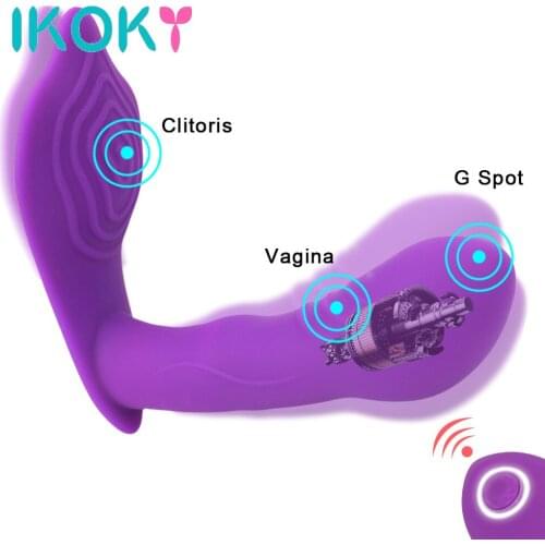 IKOKY 10 Speed Panties Vibrators G Spot Vagina Clit Stimulate Wear Dildo Vibrator Vibrators for Women Remote Control