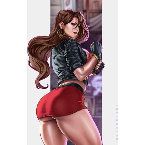 Print Anime Sexy Cool Boxing Lady Girl Canvas Paintings 21x30cm 30x45cm Custom Video Game Art Posters Wall Pictures for Room