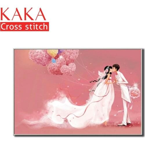 Cross stitch kits,Embroidery needlework sets with printed pattern,11CT-canvas for Home Decor Painting,portrait Full CKP0013