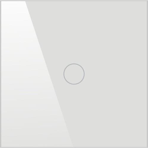 EU Standard Switch Wall Touch Switch Luxury White Crystal Glass, 1 Gang 1 Way Switch, AC 220-250 C701-11/2/3/5