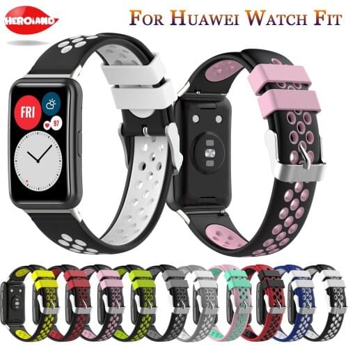 New Watchband For HUAWEI Watch Fit Strap Classic Silicone Wrist Band Replacement Bracelet Wristband Sports Woman Man Soft Correa