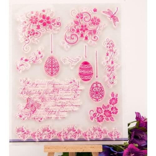 Flower Leaves Edge Frame Bell Wind Chimes Transparent Stamps for DIY Scrapbooking Paper Cards Making Crafts Supplies Clear Stamp