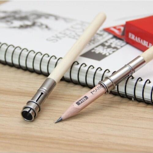 A Djustable Single Pole Head Brush Pencil Sketch Tool Extender Lengthener Writing Art Institute Office Supplies