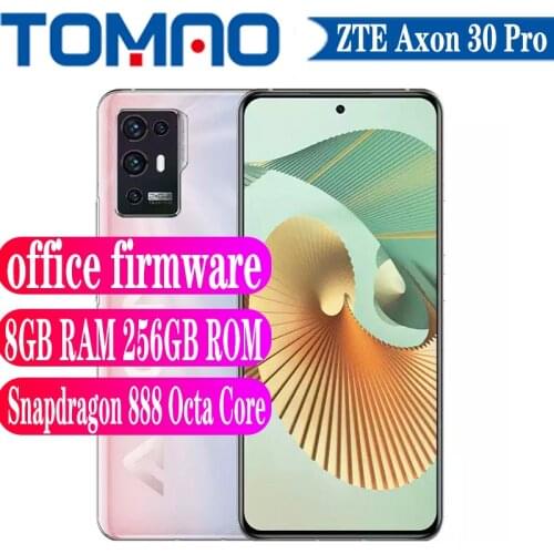 ZTE Axon 30 Pro 5G SmartPhone Android 11 6.67" AMOLED 120Hz Snapdragon 888 4200mAh 55W 64.0MP Rear Cameras Google Play NFC OTA