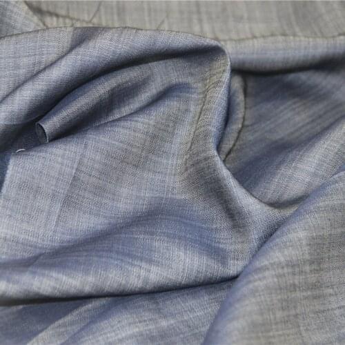 DARK BLUE Tencel/Cotton Slub Solid Denim Fine Fabrics for DIY Spring Autumn Apparel Outwear Shirt Dress Pants Tissue Textile