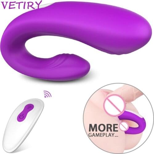 Vagina Clitoris Stimulate G-Spot Wireless Remote U Type Vibrator Women Masturbator Vibration for Couple Sex Toys For Adults