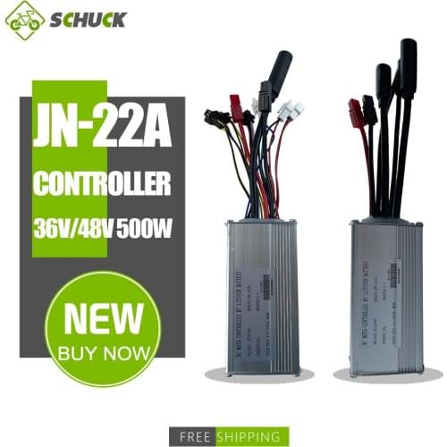 Ebike JN 22A Controller for DC 36V/48V 500W Motor 9 Mosfet SM Waterproof Plug With Light For Electric Bike Conversion Kit