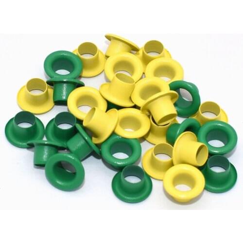Yellow/Green Eyelet Grommets 4mm Eyelet Iron Grommets DIY Leather Craft Shoes Accessories Sewing Purse Handbag Making Hardware