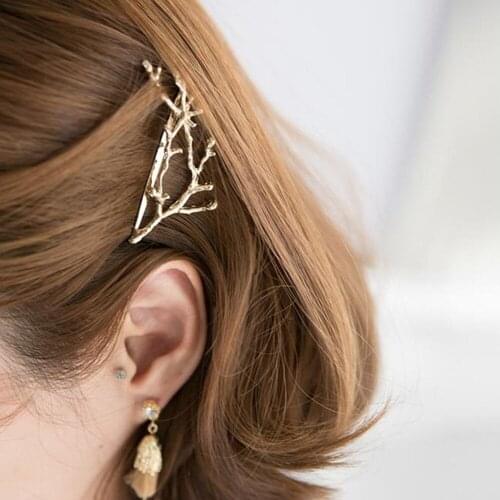 2pcs Fashion Cute Tree Branch Antlers Hairpins Side Clamping Clip Hair Grip Styling Tools Bridal Wedding Hair Accessories