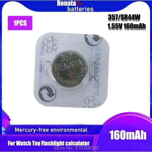 Original Renata 11.6*5.4MM 1.55V SR44 Silver Oxide Watch Battery 357 D357H SG13 GP376E Button Batteries Made in Swiss