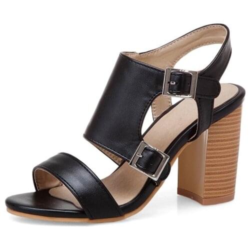 Oversized 18 1 high heels sandals women shoes woman summer ladies Rough-heeled sandals
