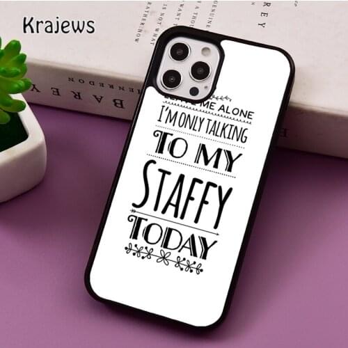 Staffordshire Bull Terrier Staffy Dog phone Case For iPhone 5 SE 2020 6 7 8 Plus 12 mini 11 Pro X XR XS Max Samsung S9 S10 Cover