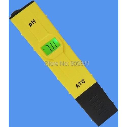 Digital LCD Monitor Pen PH Meter Tester Water Aquarium Tester Pen Type pH Meter With Temperature Compensation Free Shipping