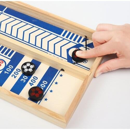Wooden Hockey Game Fast Sling Ice Hockey Board Table Game for Kids Party