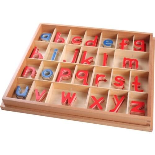 Kids Montessori Language Toys Wooden Movable Alphabet Preschool Early Learning Educational Toys