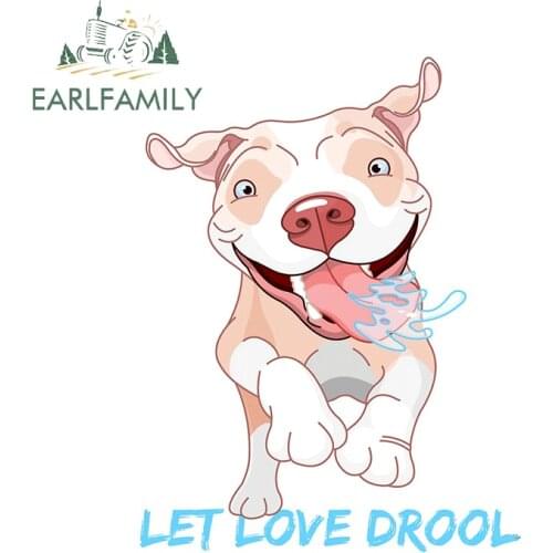 EARLFAMILY 13cm x 10.1cm For American Pit Bull Terrier Car Decal Car Styling Stickers Auto Air Conditioner Repair Decoration