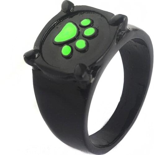 Fashion Cute Ladybug Girl Rings Cartoon Green Cat Dog Claw Foot Ring For Fashion Jewelry Girl Party Gift