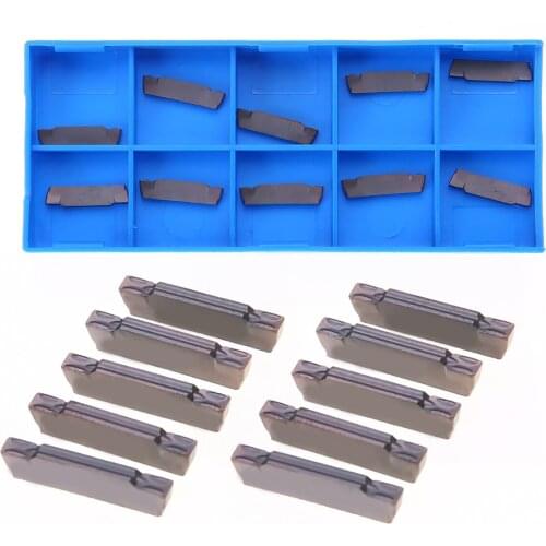10pcs MGMN200-G LDA Carbide Inserts CNC Lathe Grooving Cutting Tool Insert Set with Box